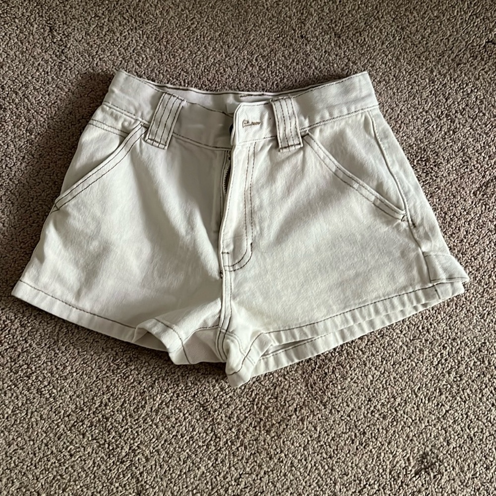 cream pacsun women’s jean shorts, size 22